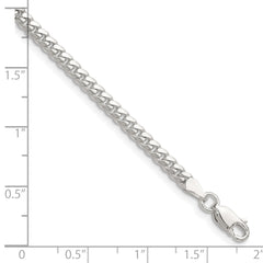 Sterling Silver Polished 3.4mm Domed Curb Chain