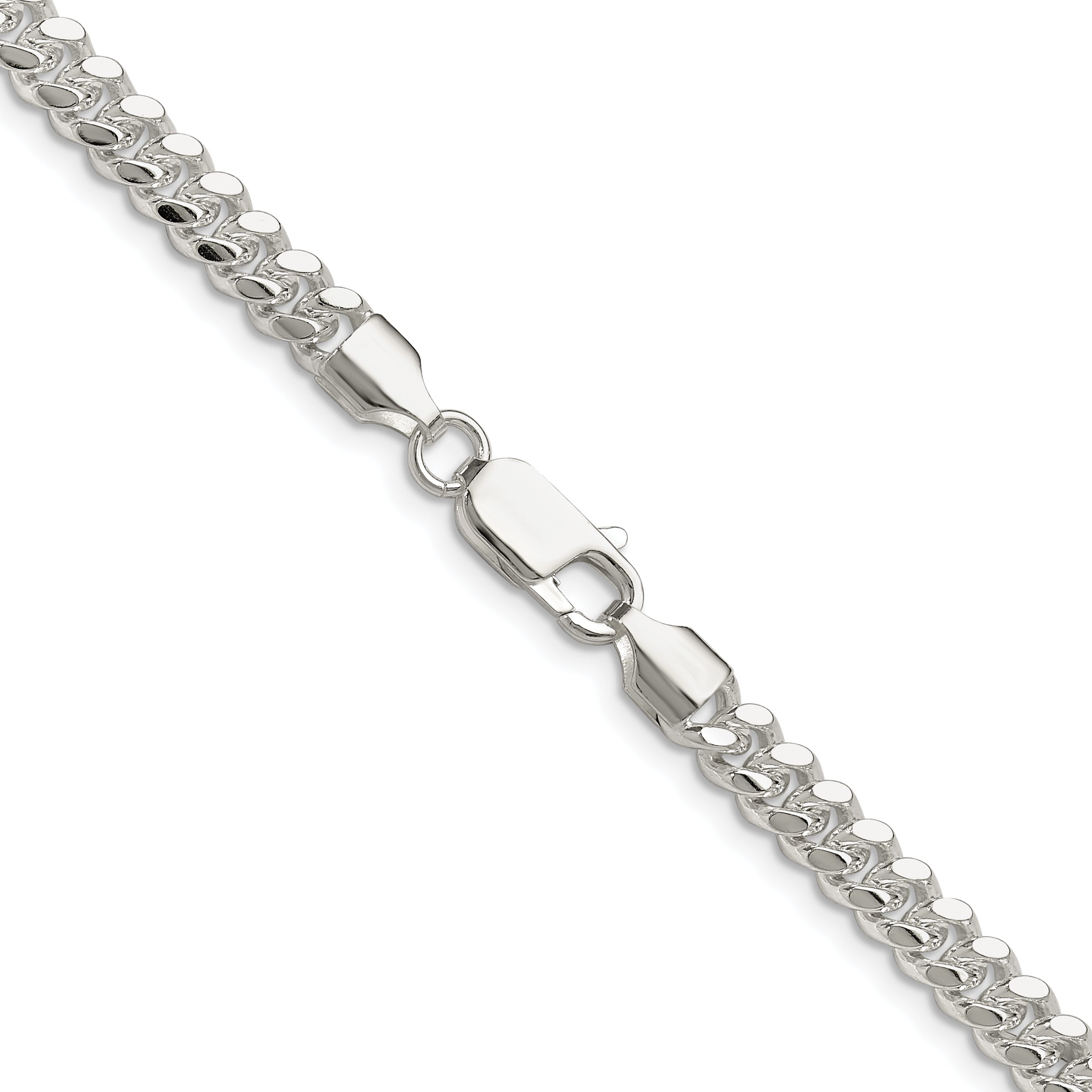 Sterling Silver Polished 5.7mm Domed Curb Chain