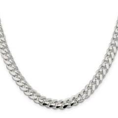 Sterling Silver 7.8mm Polished Domed Curb Chain