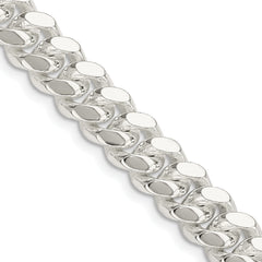 Sterling Silver 9mm Polished Domed Curb Chain