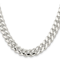 Sterling Silver 10.5mm Polished Domed Curb Chain