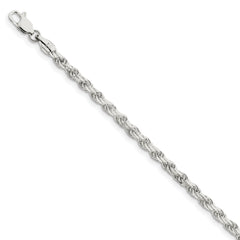 Sterling Silver 3.5mm Diamond-cut Rope Chain