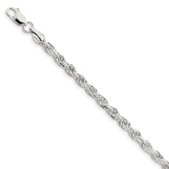 Sterling Silver 4.75mm Diamond-cut Rope Chain