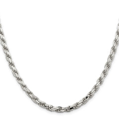 Sterling Silver 5.75mm Diamond-cut Rope Chain