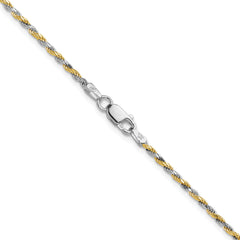 Sterling Silver And Vermeil 1.85mm Diamond-cut Rope Chain