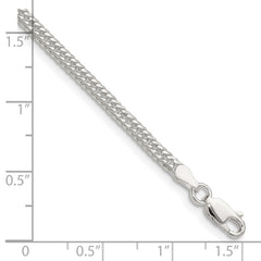 Sterling Silver Polished 3.0mm Double Diamond-cut Curb Chain