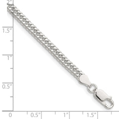 Sterling Silver Polished 3.9mm Double Diamond-cut Curb Chain