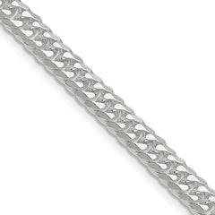 Sterling Silver Polished 5.7mm Double Diamond-cut Curb Chain