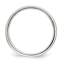 Sterling Silver 8mm Flat with Rope Edge Size 6 Band