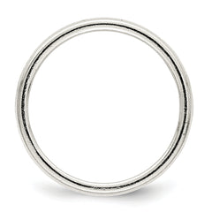 Sterling Silver 9.5mm Flat with Rope Edge Size 6 Band