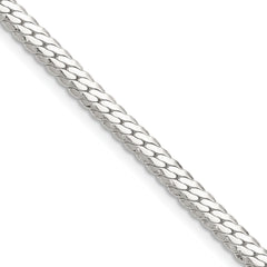 Sterling Silver Polished 4.1mm Double Oval Flat Chain