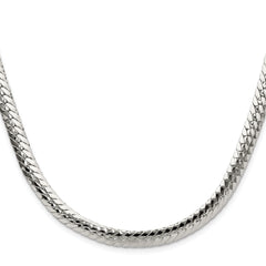 Sterling Silver Polished 6.25mm Double Oval Flat Chain