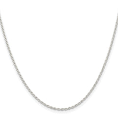 Sterling Silver 1.5mm Solid Rope Chain