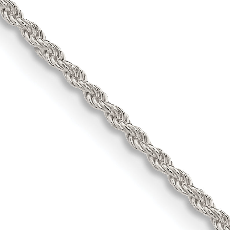 Sterling Silver 1.5mm Solid Rope Chain