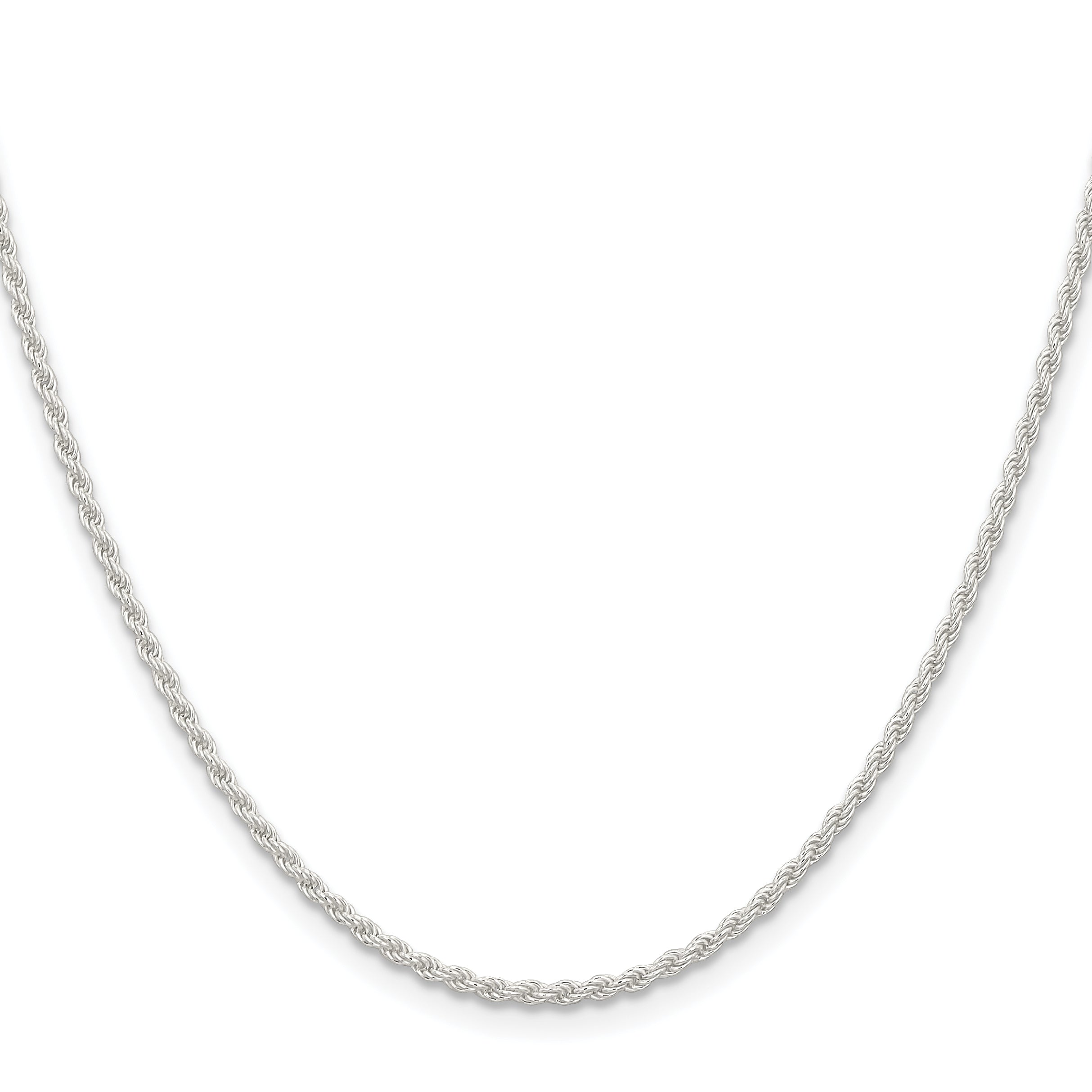 Sterling Silver 1.8mm Solid Rope Chain