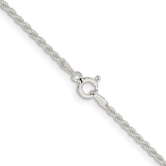 Sterling Silver 1.8mm Solid Rope Chain