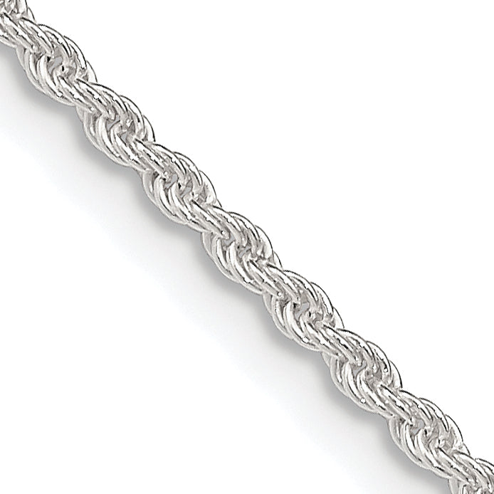 Sterling Silver 1.8mm Solid Rope Chain