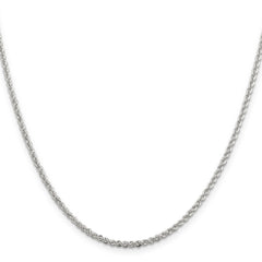 Sterling Silver 2.3mm Solid Rope Chain