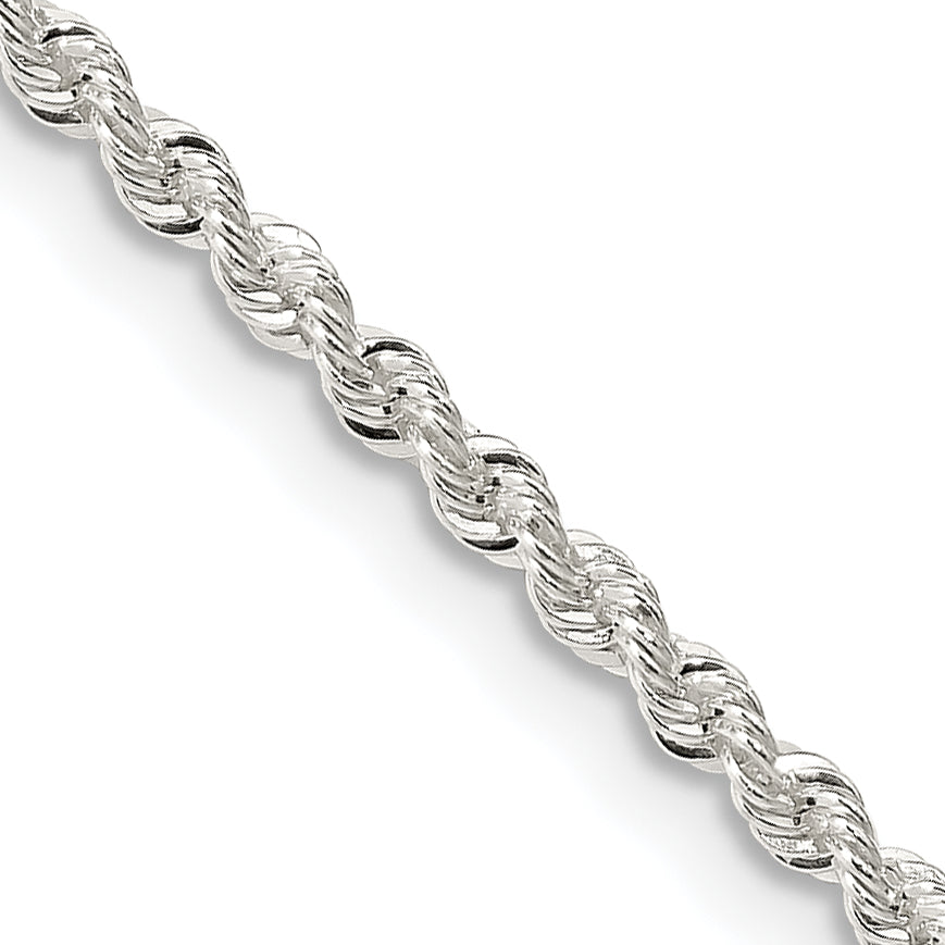 Sterling Silver 2.3mm Solid Rope Chain