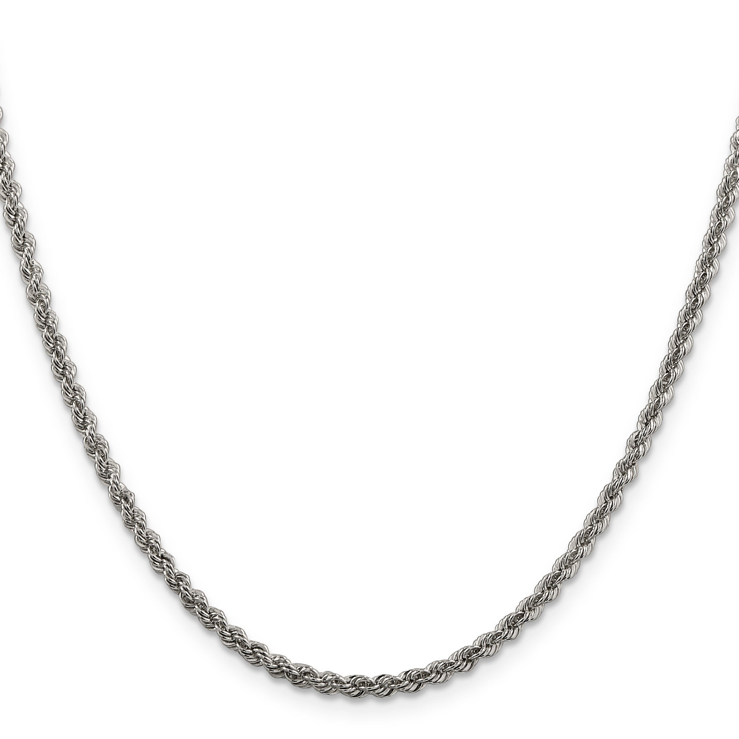 Sterling Silver 2.5mm Solid Rope Chain