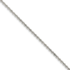 Sterling Silver 2.5mm Solid Rope Chain