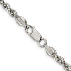 Sterling Silver 4.3mm Solid Rope Chain