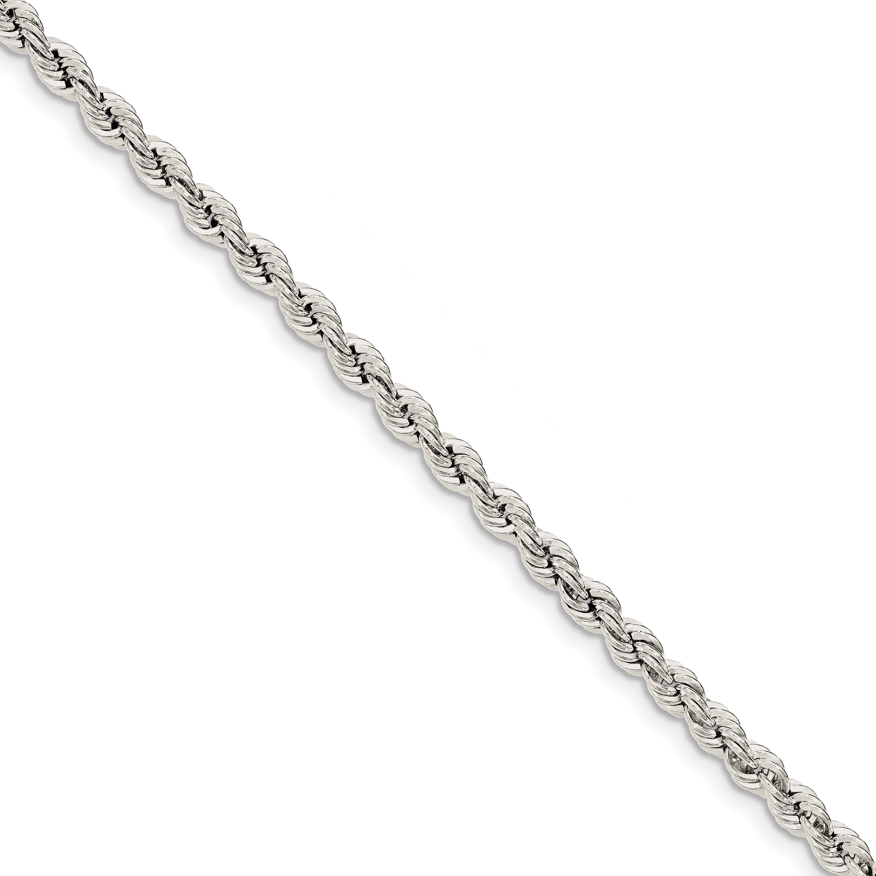 Sterling Silver 4.3mm Solid Rope Chain