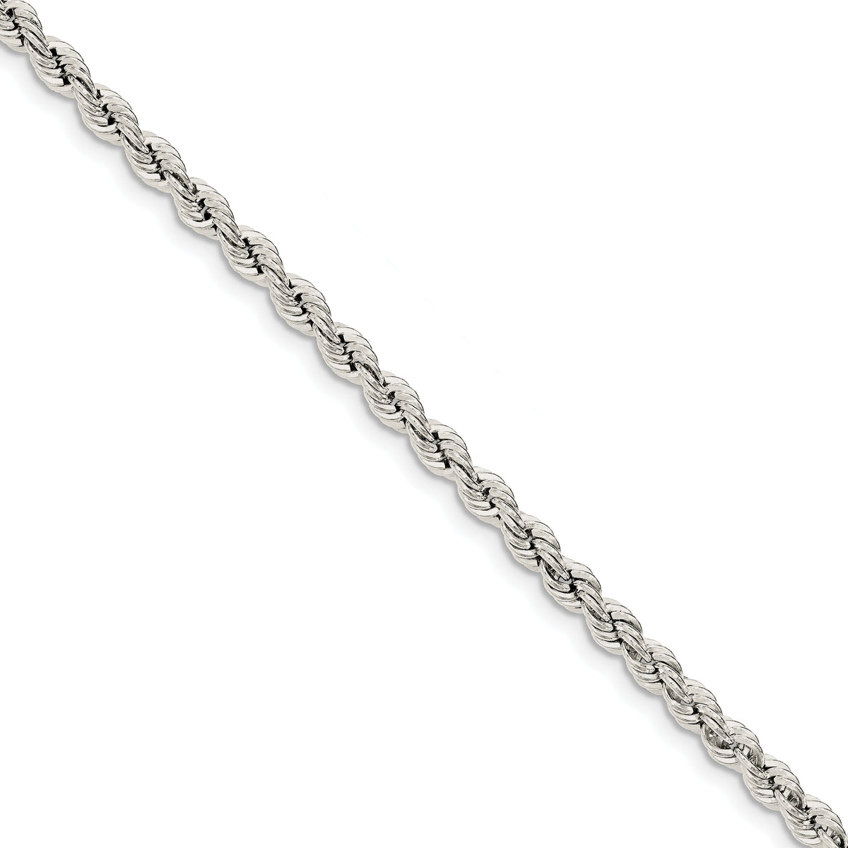 Sterling Silver 4.3mm Solid Rope Chain