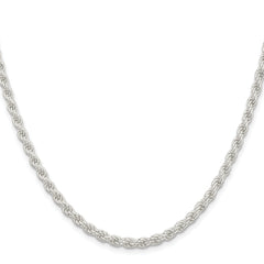 Sterling Silver 4.5mm Solid Rope Chain