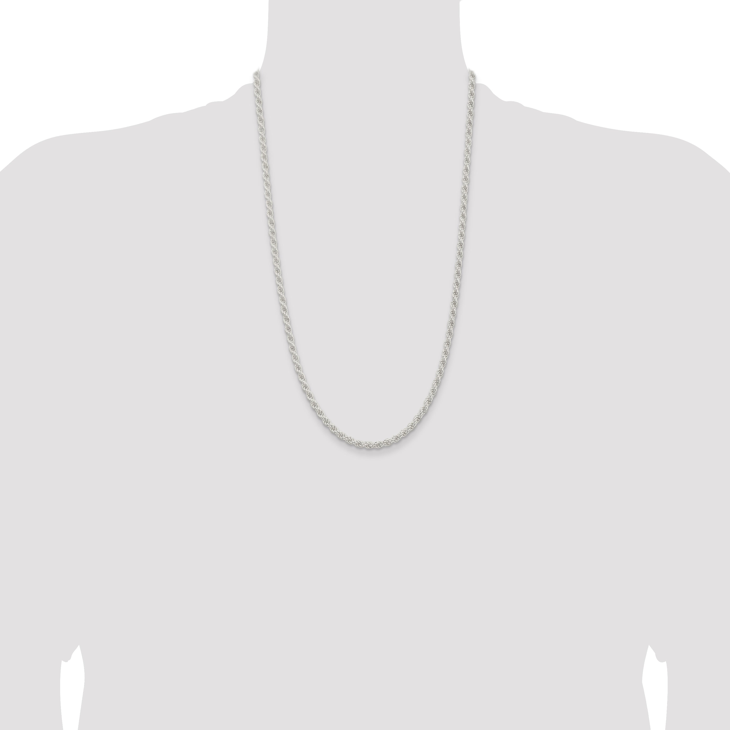 Sterling Silver 4.5mm Solid Rope Chain