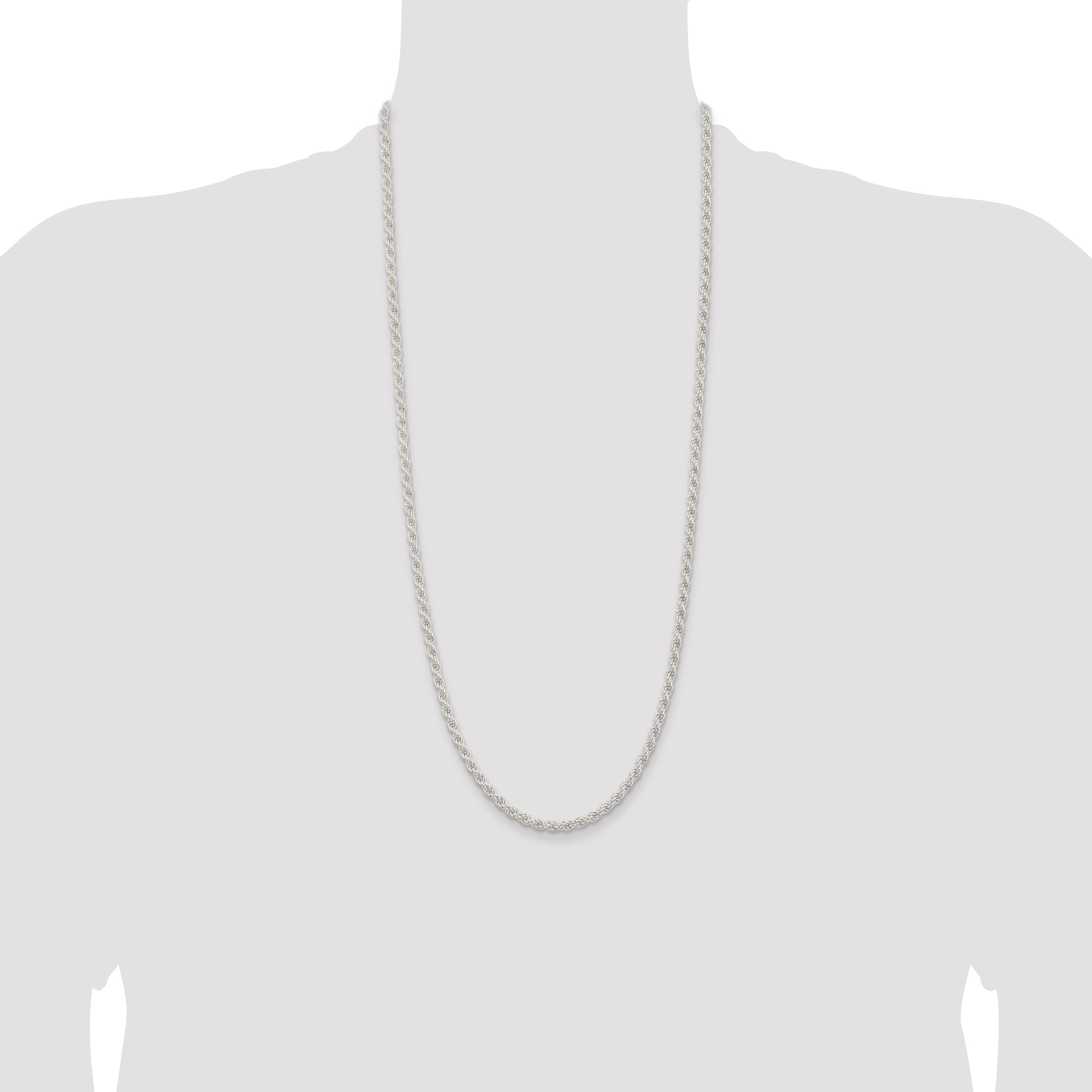 Sterling Silver 4.5mm Solid Rope Chain