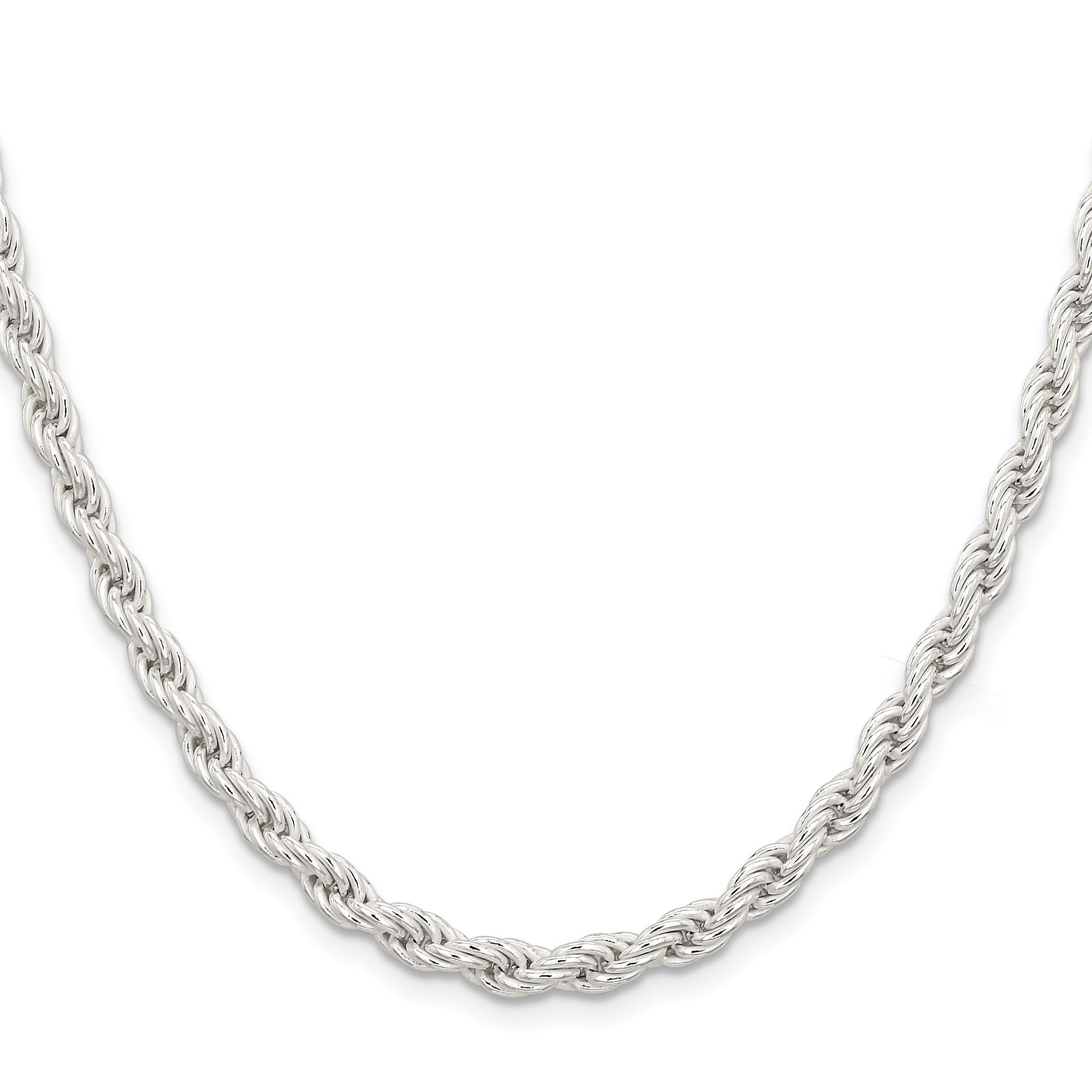 Sterling Silver 5mm Solid Rope Chain