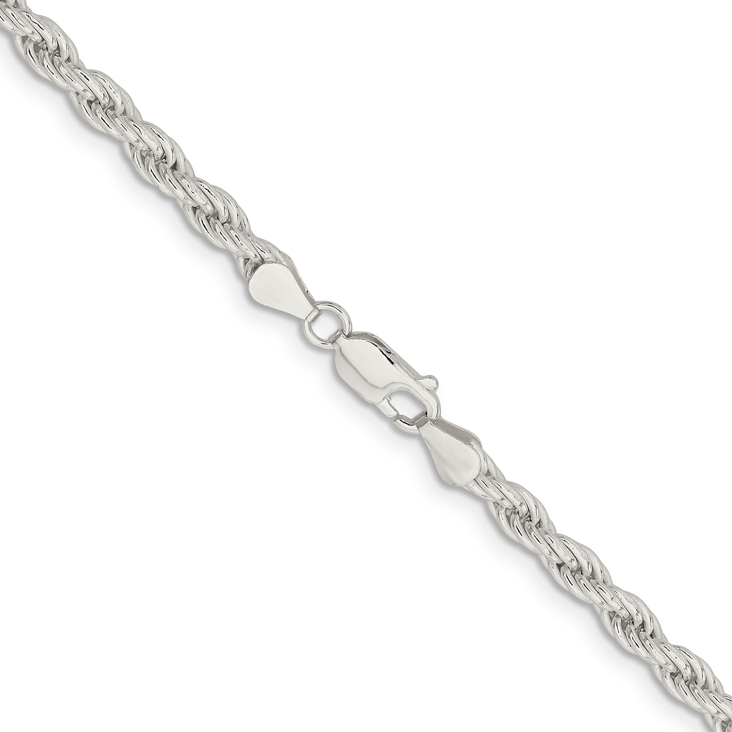 Sterling Silver 5mm Solid Rope Chain