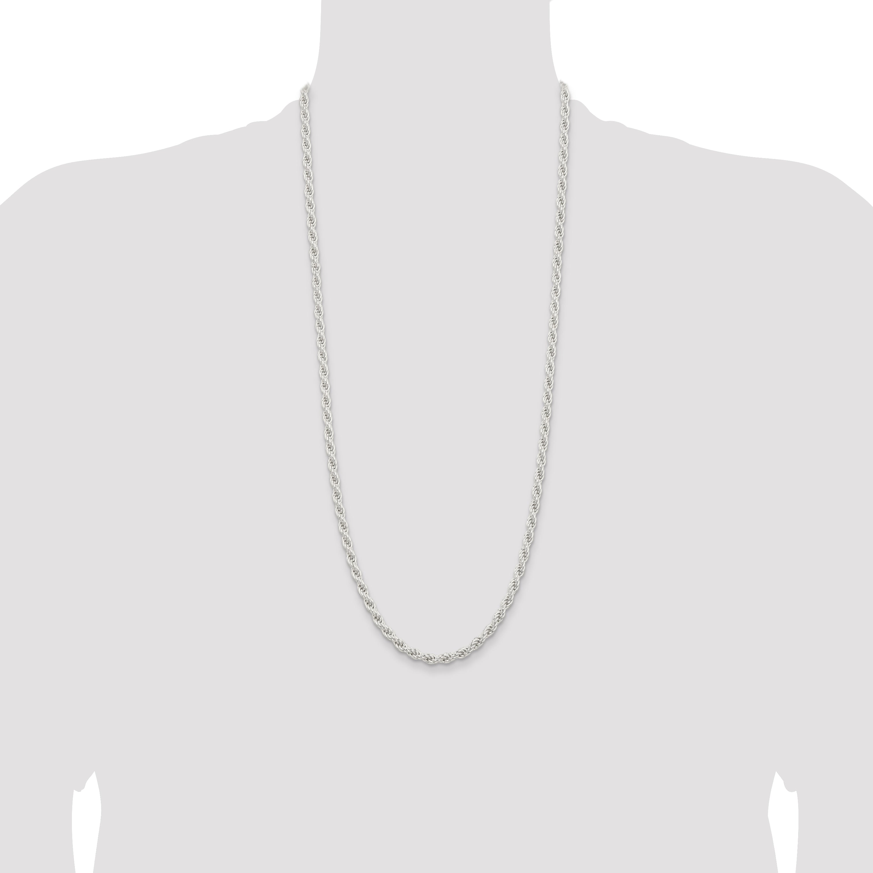 Sterling Silver 5mm Solid Rope Chain