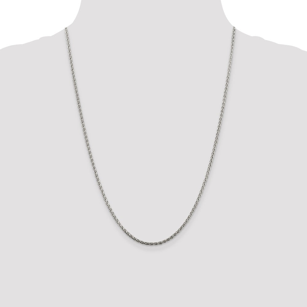 Sterling Silver 2mm Diamond-Cut Spiga Chain