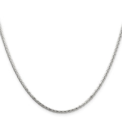 Sterling Silver 2.5mm Diamond-cut Spiga Chain