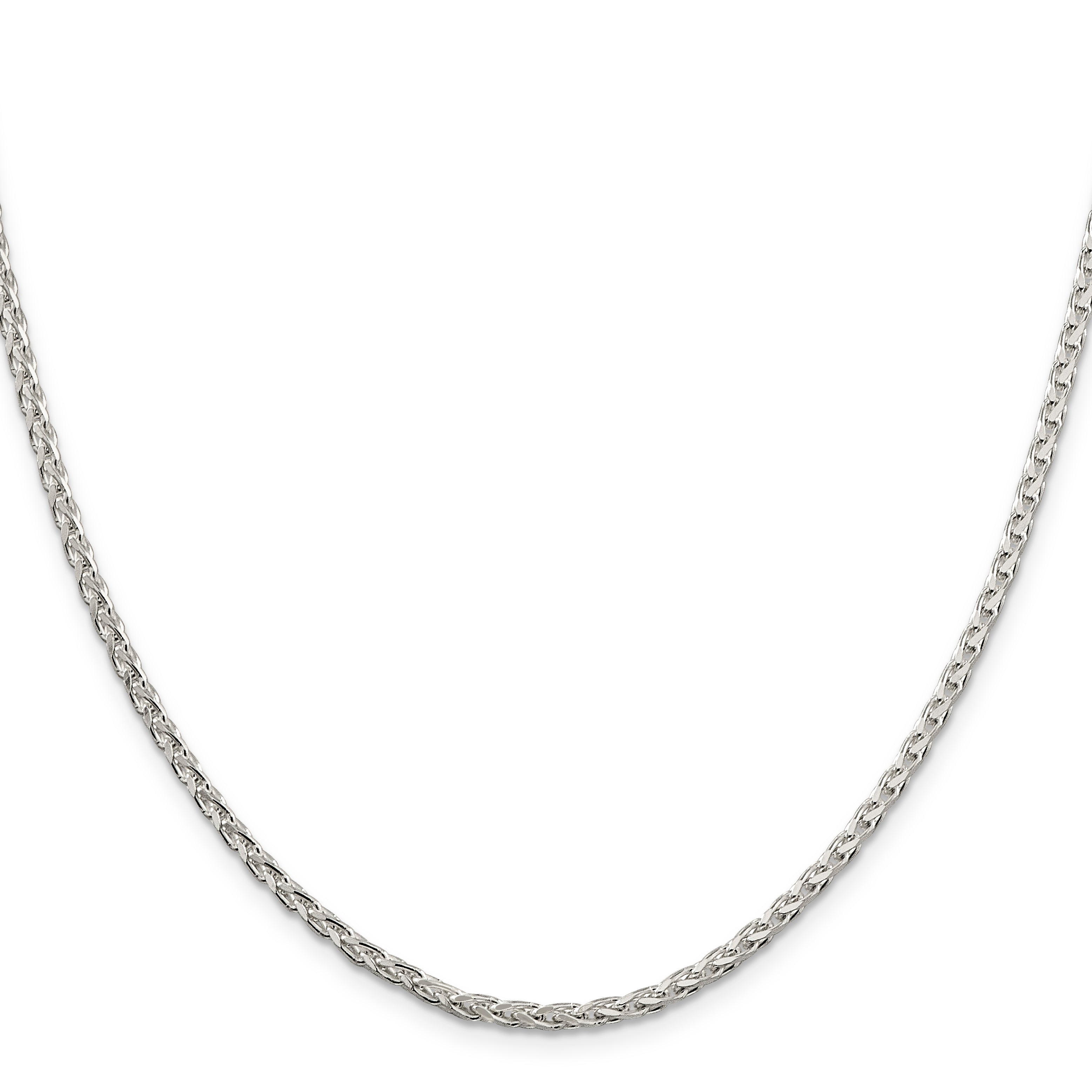 Sterling Silver 2.75mm Diamond-cut Spiga Chain