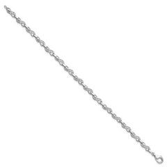 Sterling Silver Diamond Infinity Bracelet with Rhodium Polish