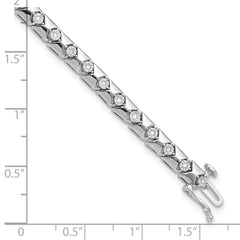 Sterling Silver Rhodium Plated Diamond Bracelet