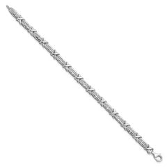 Sterling Silver Rhodium-plated Diam. Bracelet