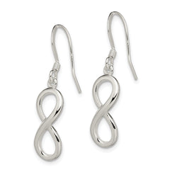 Sterling Silver Polished Infinity Symbol Dangle Earrings