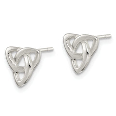 Sterling Silver Polished Celtic Knot Post Earrings