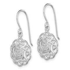 Sophia Jewelers 925 Sterling Silver Celtic Shepherd Hook Earrings with Polished Finish