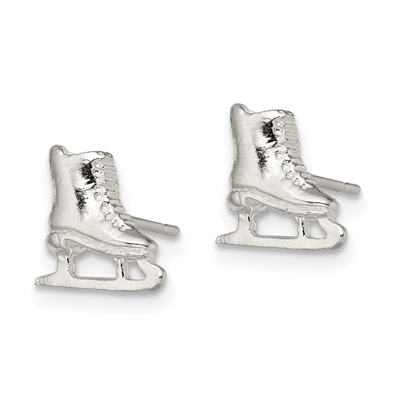 Sterling Silver Ice Skate Mini Earrings