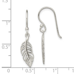 Sterling Silver Leaf Dangle Earrings