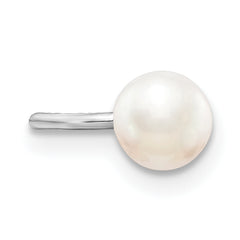 Sterling Silver Rhodium-plated FWC Pearl Pair of Cuff Earrings