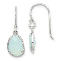 Sterling Silver Blue Chalcedony Dangle Earrings