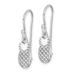 Sterling Silver Rhodium-plated Pineapple Dangle Earring