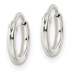 Sterling Silver Polished 1.5x10mm Endless Tube Hoop Earrings