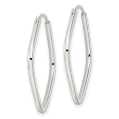 Sterling Silver Polished Endless Square Hoop Earrings